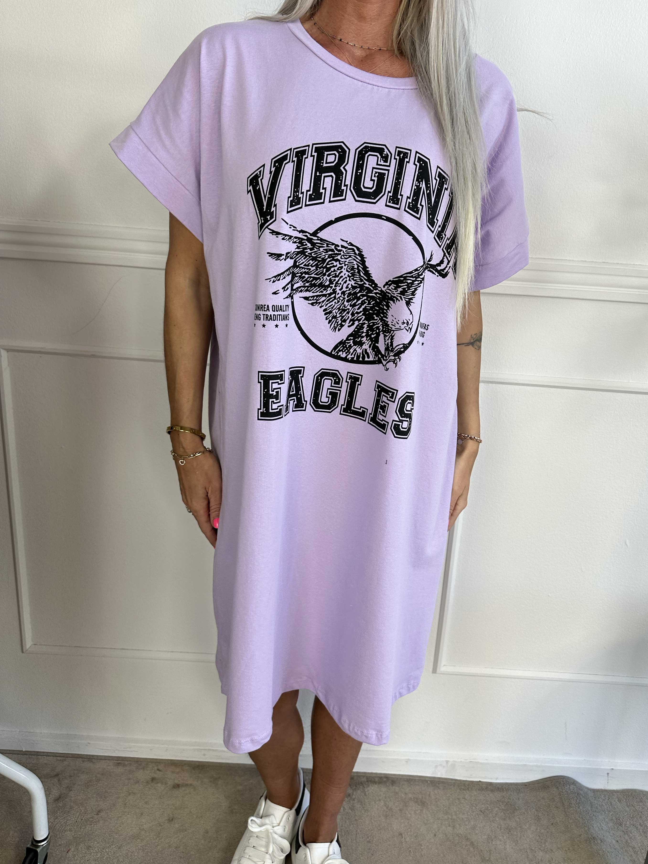 Pernille - T-shirtklänning i bomull med tryck